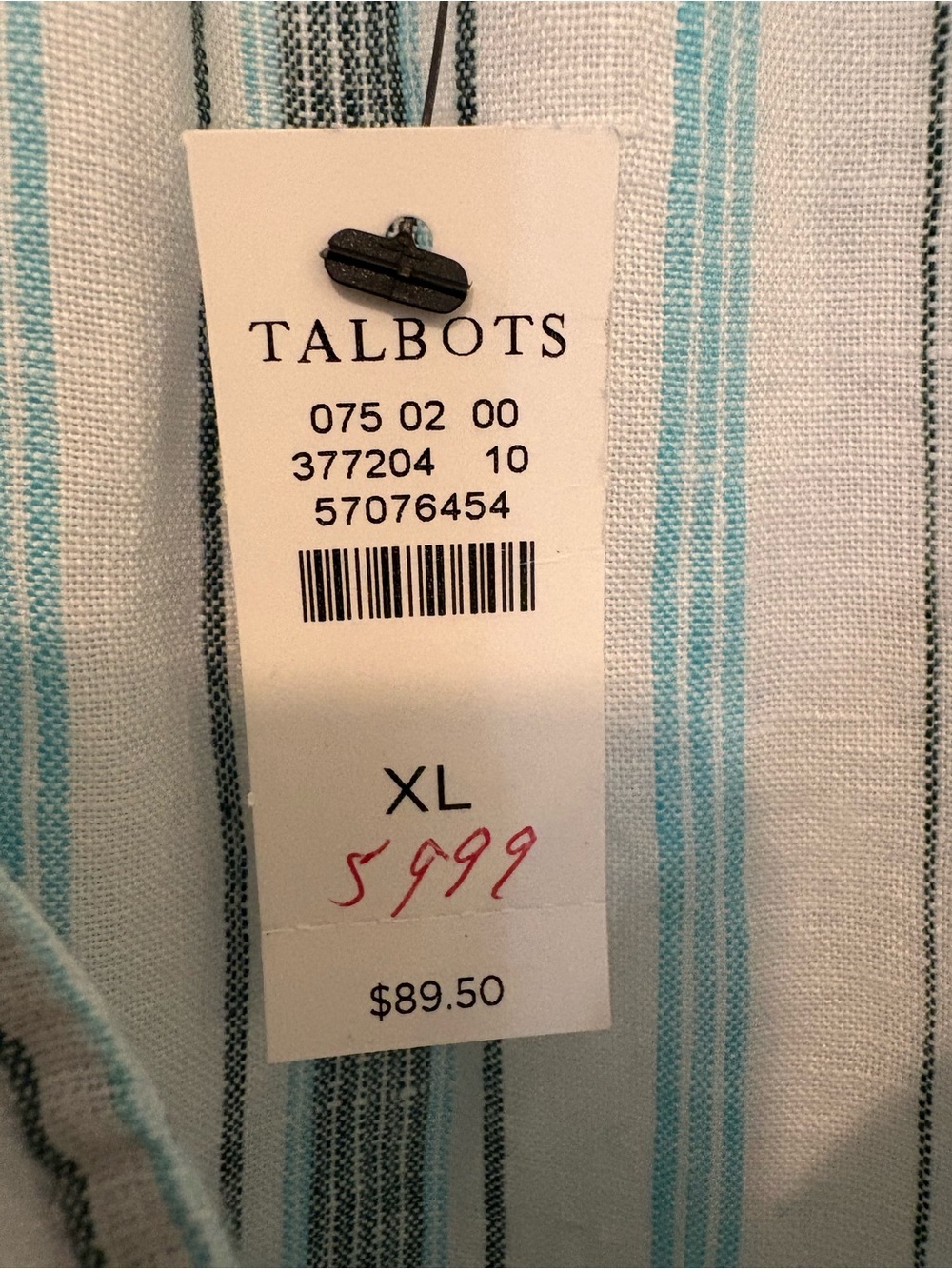 Talbots 100% Linen Popover Shirt NWT XL - Picture 3 of 11